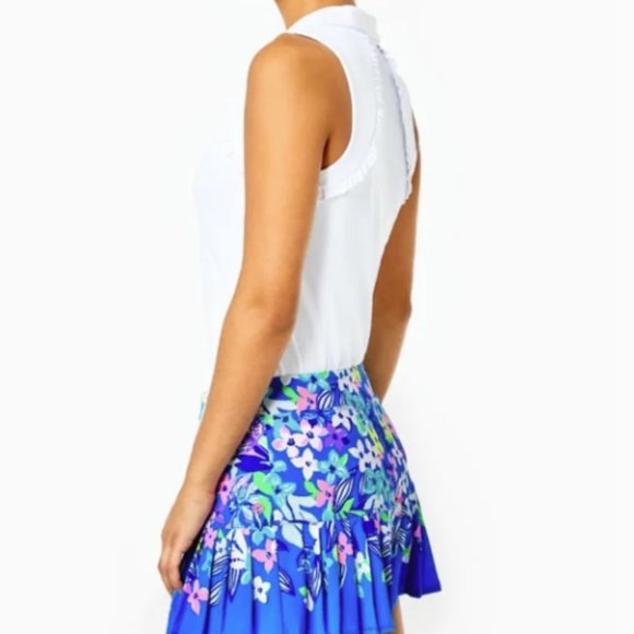 Lilly Pulitzer Luxletic Borealis Blue Social Sunset 13" Taye Skort UPF 50+ NWT - Picture 3 of 12